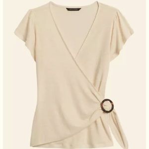 NWT Banana Republic Linen Wrap Shirt XS